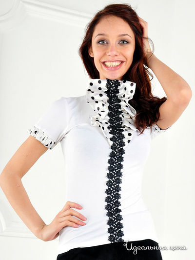 Топ Ruggiero, цвет черный, белый