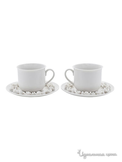 Чайный набор для 2-х персон, 160 мл Elff Decor, цвет белый