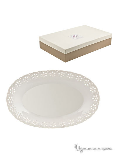 Блюдо, d 38 см Elff Decor, цвет белый