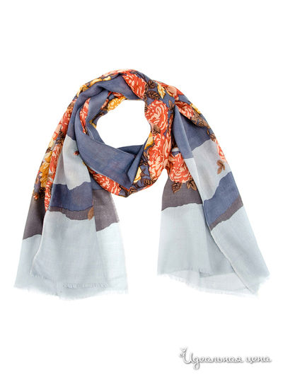 Палантин, 70*180 см Moltini, цвет синий