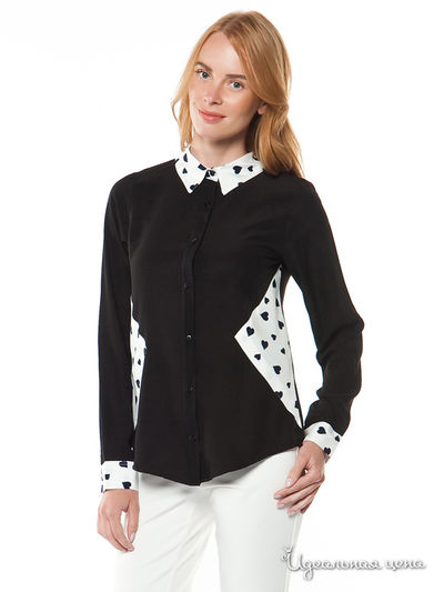 Рубашка Aspesi, цвет черный, белый