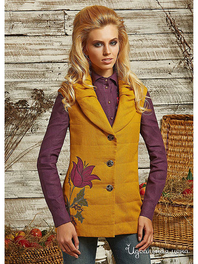 Жилет ArtRibbon, цвет горчичный