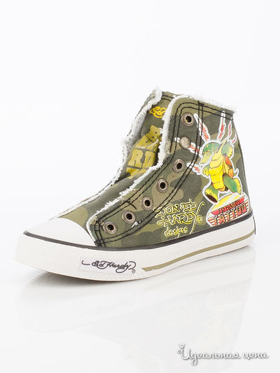 Кеды Ed Hardy, цвет хаки