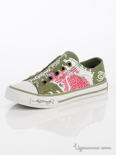 Кеды Ed Hardy, цвет хаки