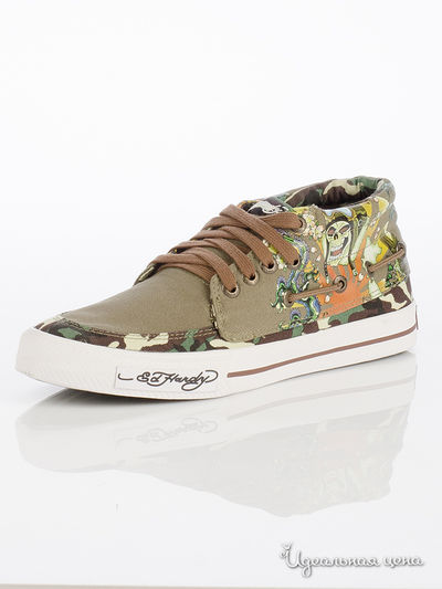 Кеды Ed Hardy, цвет хаки