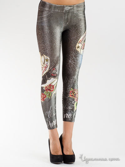 Леггинсы Bejeweled by Susan Fixel, цвет темно-серый