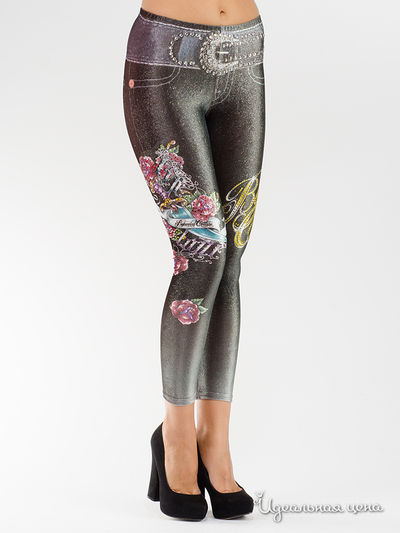 Леггинсы Bejeweled by Susan Fixel, цвет серый