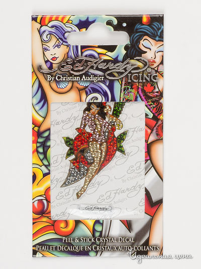 Наклейки Ed Hardy, цвет красный, фиолетовый