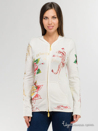Олимпийка Ed Hardy, цвет молочный