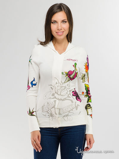 Олимпийка Ed Hardy, цвет молочный