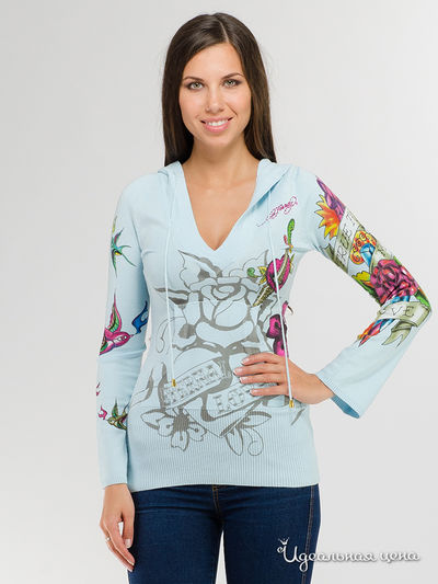 Олимпийка Ed Hardy, цвет светло-бирюзовый