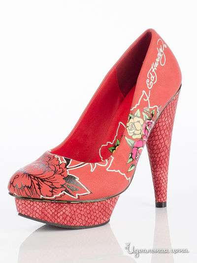 Туфли Ed Hardy, цвет красный