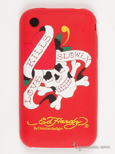 Чехол для IPHONE 3G, 3GS Ed Hardy, цвет красный