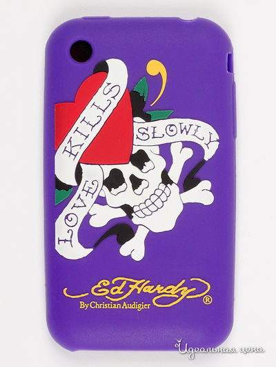 Чехол для IPHONE 3G, 3GS Ed Hardy, цвет фиолетовый