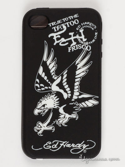 Чехол для IPHONE 4G, 4S Ed Hardy, цвет черный, белый