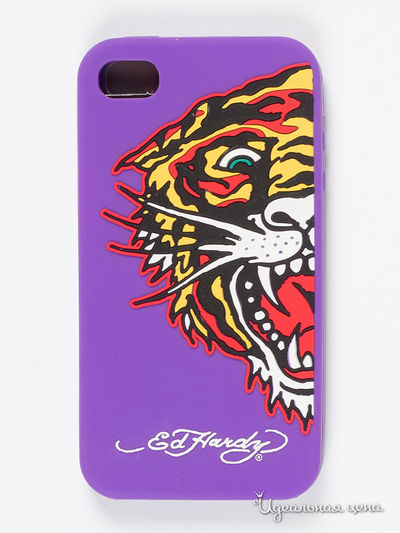 Чехол для IPHONE 4G, 4S Ed Hardy, цвет фиолетовый