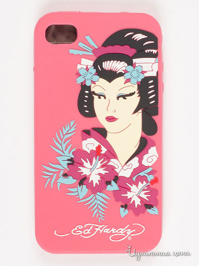 Чехол для IPHONE 4G, 4S Ed Hardy, цвет розовый