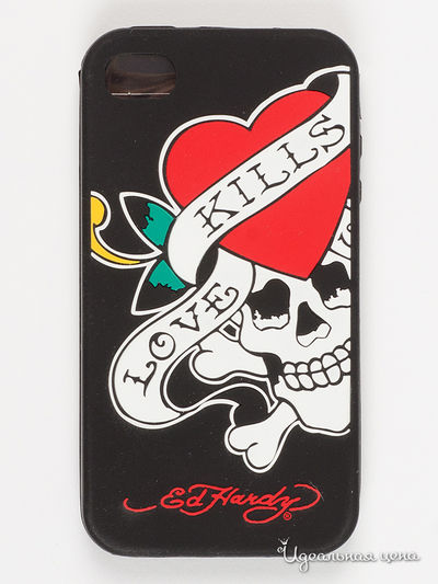 Чехол для IPHONE 4G, 4S Ed Hardy, цвет черный