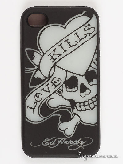 Чехол для IPHONE 4G, 4S Ed Hardy, цвет черный