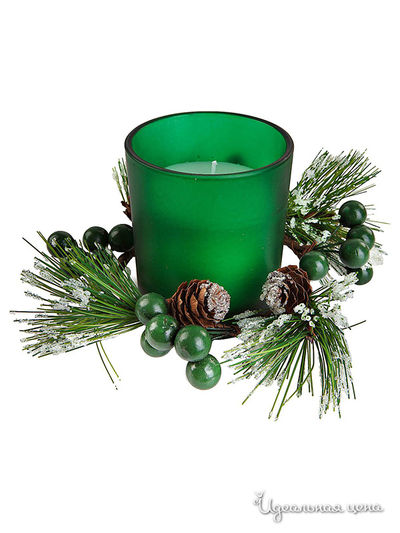 Свеча Mister Christmas, цвет зеленый
