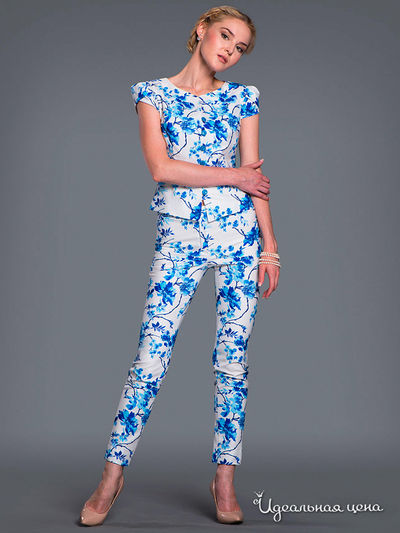 Брюки Ksenia Knyazeva, цвет голубой, белый