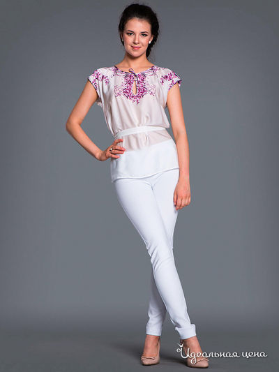 Блуза Ksenia Knyazeva, цвет фиолетовый, белый