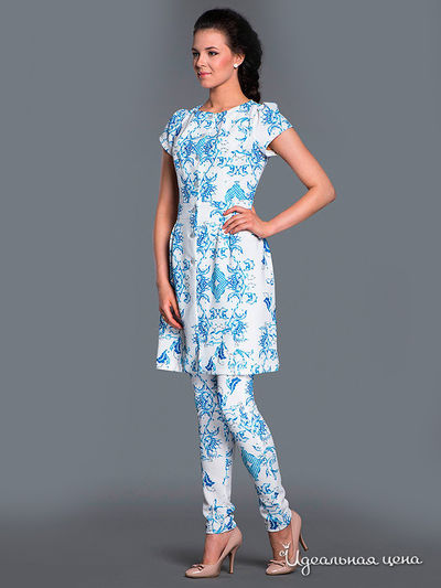 Пальто Ksenia Knyazeva, цвет голубой, белый