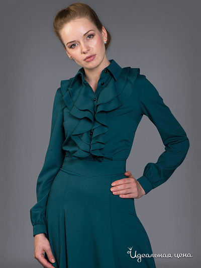 Платье Ksenia Knyazeva, цвет изумрудный