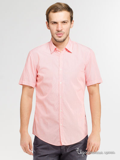 Рубашка Hugo Boss, цвет персиковый