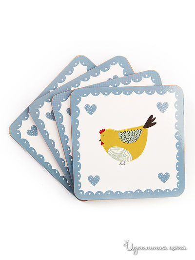 Набор подставок под горячее, 4 шт David Mason Design, цвет мультиколор