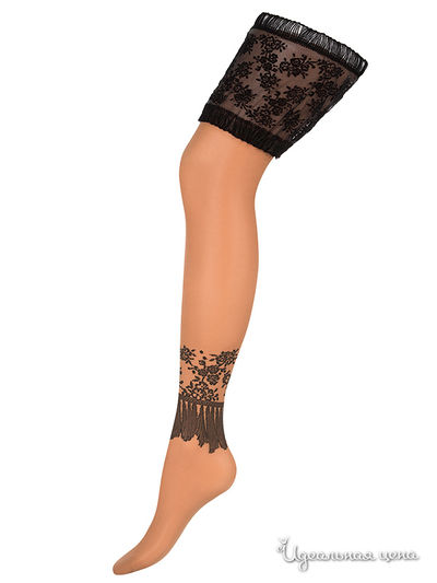 Чулки, 20 den Charmante, цвет бежевый,  черный