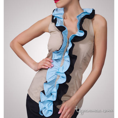 Блуза Alonzo Corrado, цвет бежевый, голубой