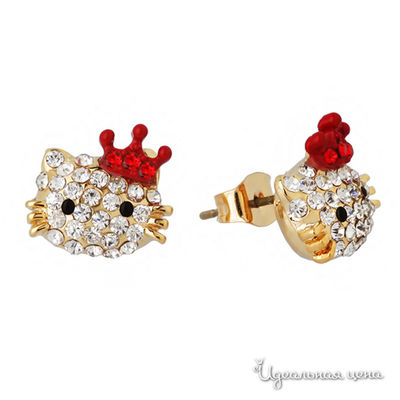 Серьги Hello Kitty, цвет золото