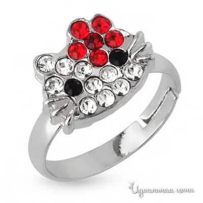 Кольцо Hello Kitty, цвет белый, красный