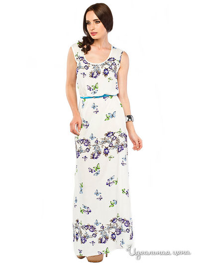 Платье Sarafan, цвет белый, голубой