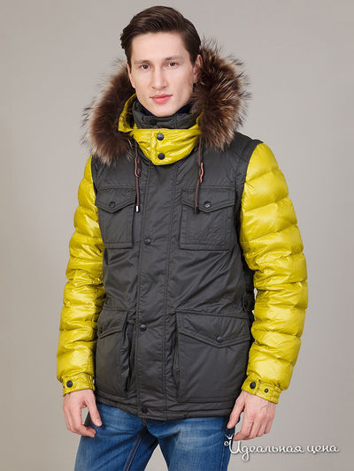 Пуховик Tom Farr, цвет хаки, горчичный