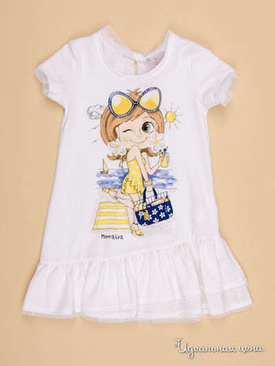 Платье Monnalisa, цвет белый