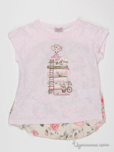 Футболка Monnalisa, цвет розовый