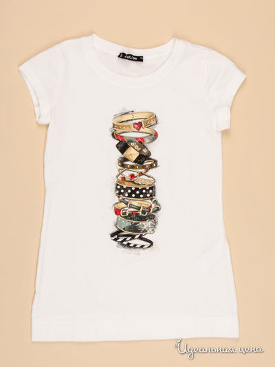 футболка Monnalisa, цвет СВЕТЛО-БЕЖЕВЫЙСПРИНТОМ