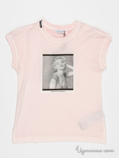 футболка Dolce & Gabbana Kids, цвет РОЗОВЫЙСПРИНТОМ