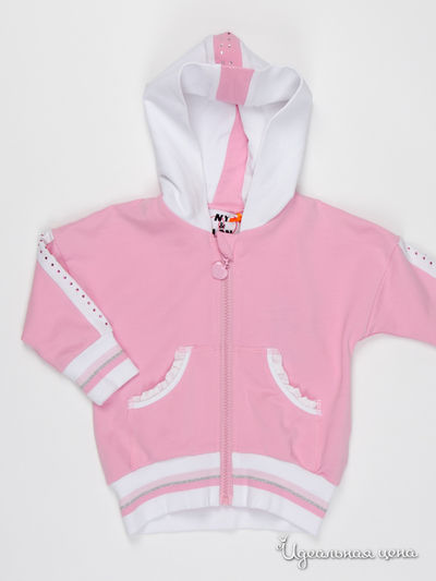 Ветровка Monnalisa, цвет розовый, белый