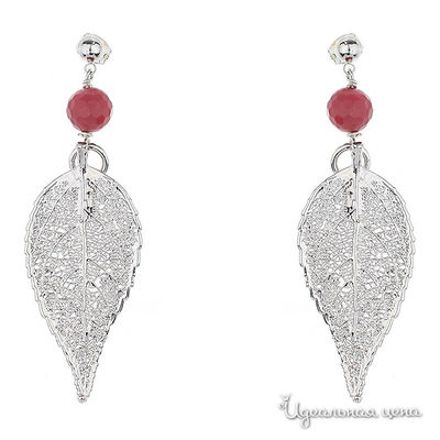 Серьги Ester Bijoux, цвет красный, серебряный