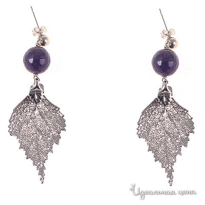 Серьги Ester Bijoux, цвет фиолетовый, серебряный