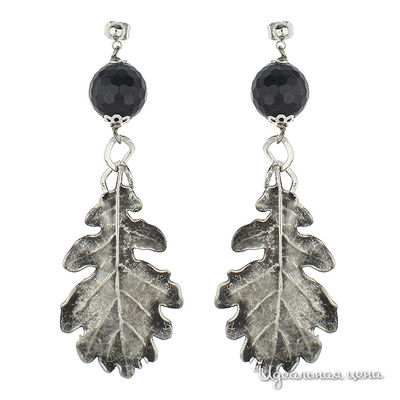 Серьги Ester Bijoux, цвет черный, серебряный