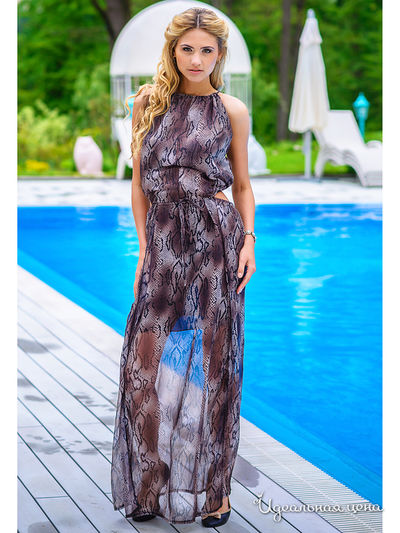 Платье SK-House, цвет черный, коричневый