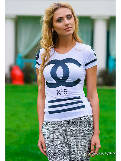 Футболка SK-House, цвет белый, синий