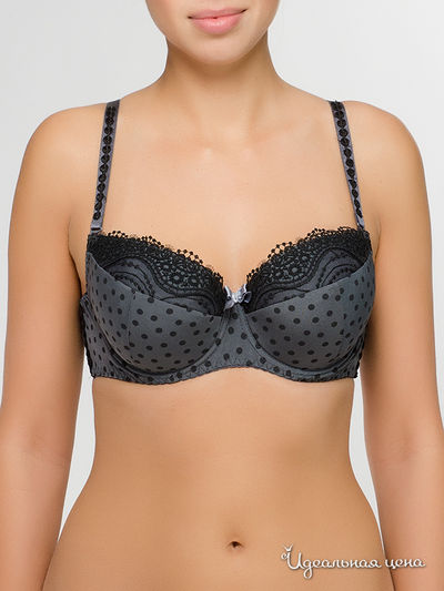 Бюстгальтер Konrad, цвет серый,  черный