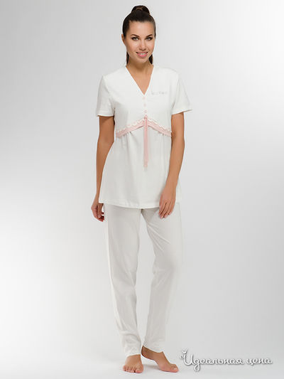 Пижама Lunatica, цвет экрю,  розовый