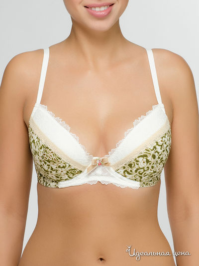 Бюстгальтер Grandissima, цвет зеленый, бежевый