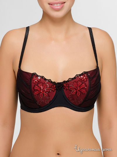 Бюстгальтер Grandissima, цвет бордовый, черный